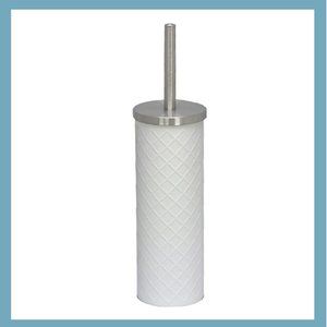 Textured White Stainless Steel Toilet brush